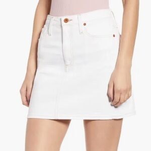 AG The Vera White Denim Mini Skirt